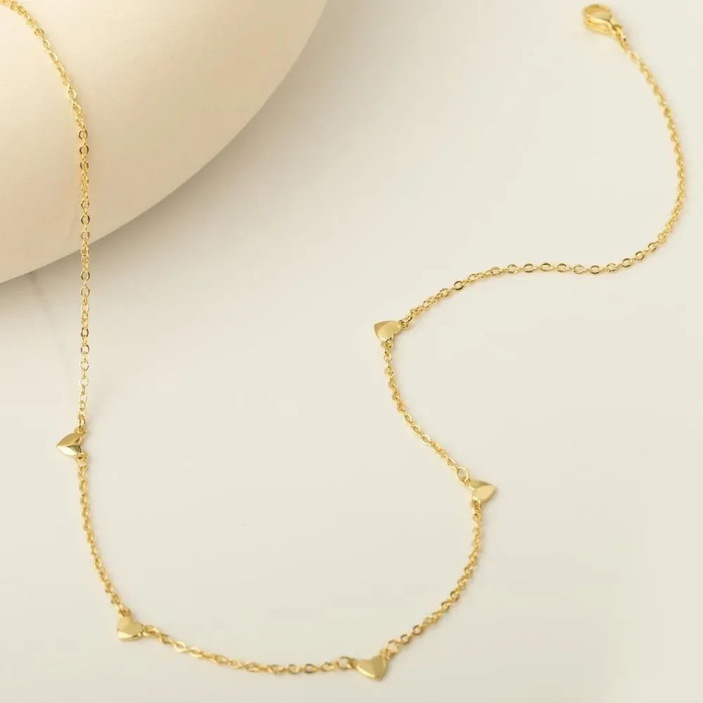 NEW 14K Gold Plated Gold Heart Necklace